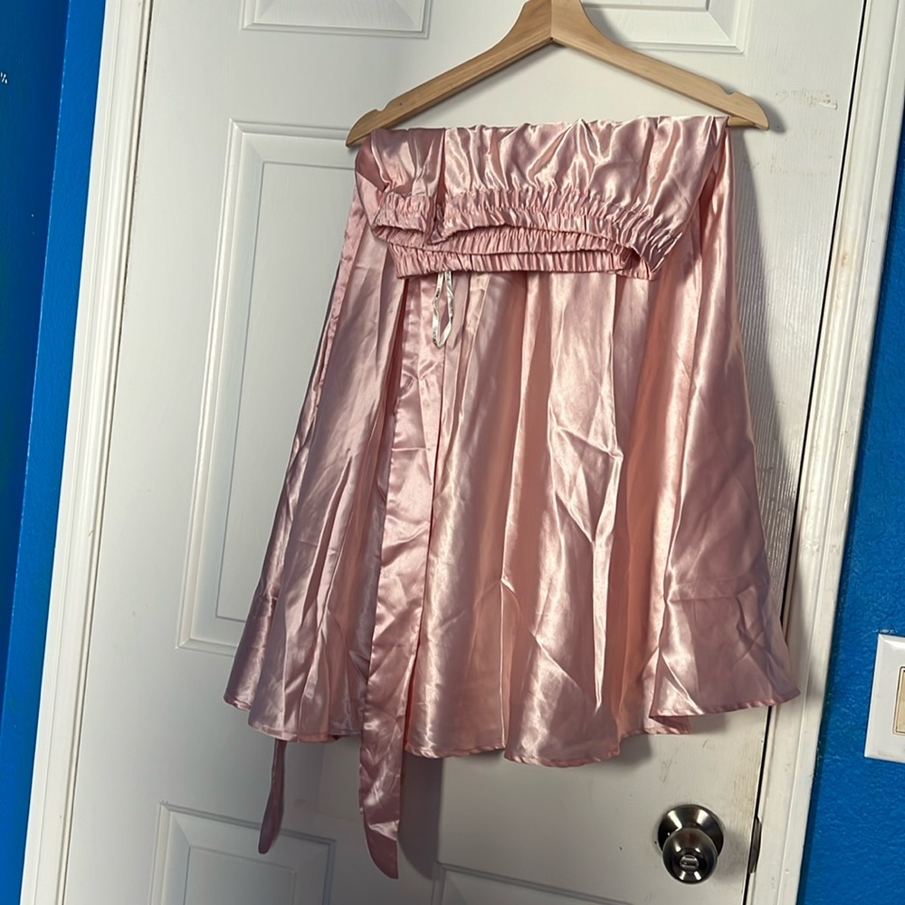 1950s style Satin Skirt in Pink size Extra Large / XXL
